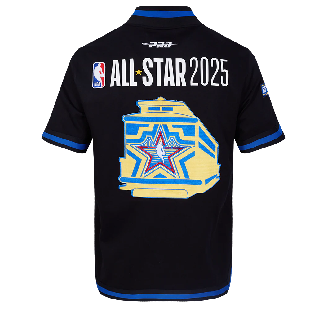 NBA ALL STAR 2025 PRO SS DOUBLE KNIT JACKET  (BLACK/ROYAL BLUE/BLACK) - Image 3