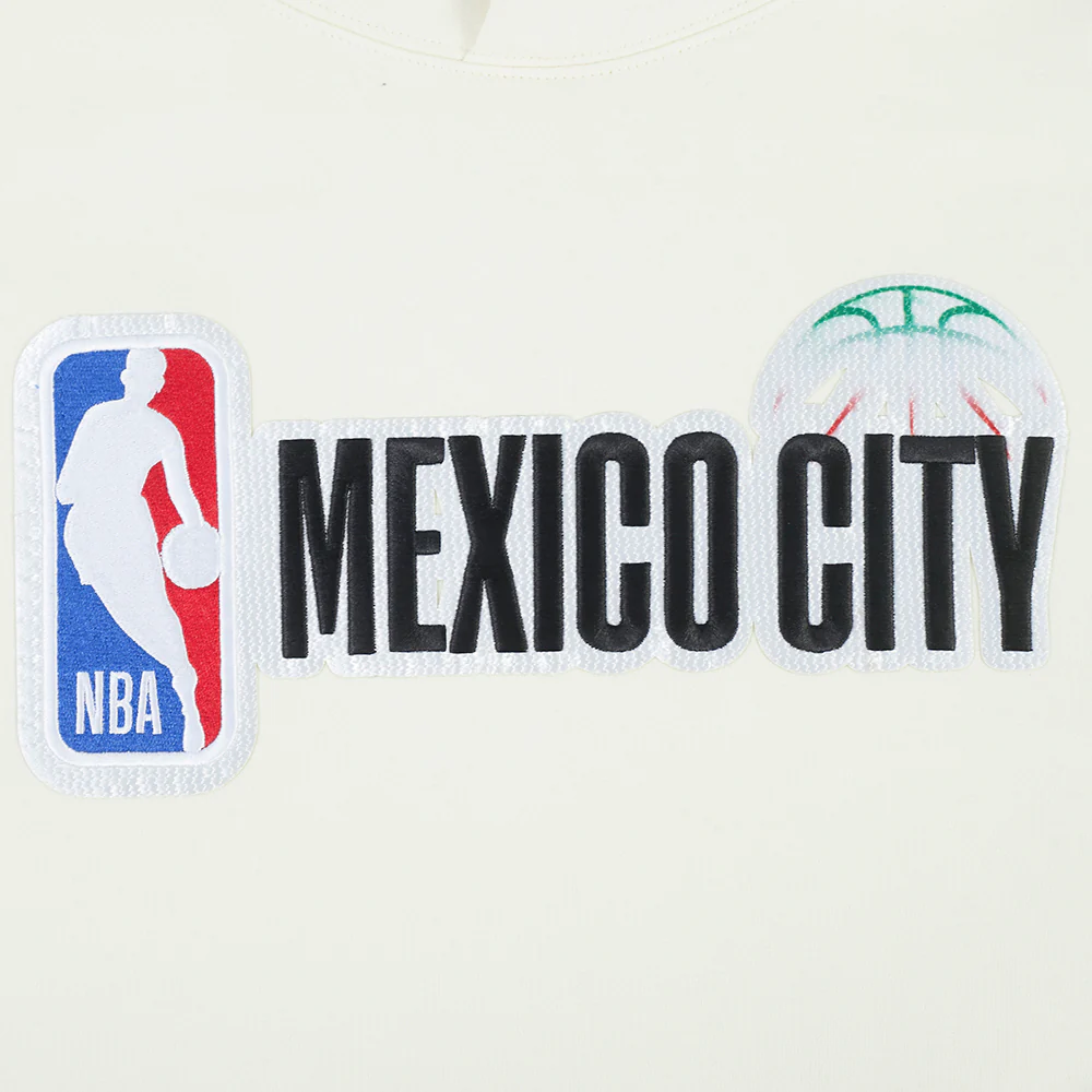 NBA NBA MEXICO CITY GAME 2025 MEN'S DROP SHOULDER FLC PO HOODIE (EGGSHELL) - Image 6