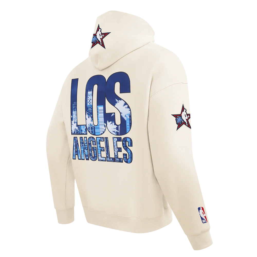 NBA ALL STAR 2026 MEN'S DROP SHOULDER FLC PO HOODIE (EGGSHELL) - Image 4