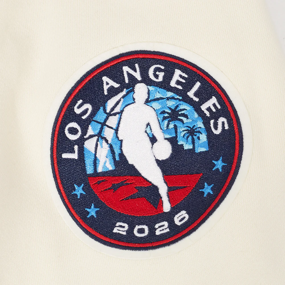 NBA ALL STAR 2026 MEN'S DROP SHOULDER FLC PO HOODIE (EGGSHELL) - Image 6
