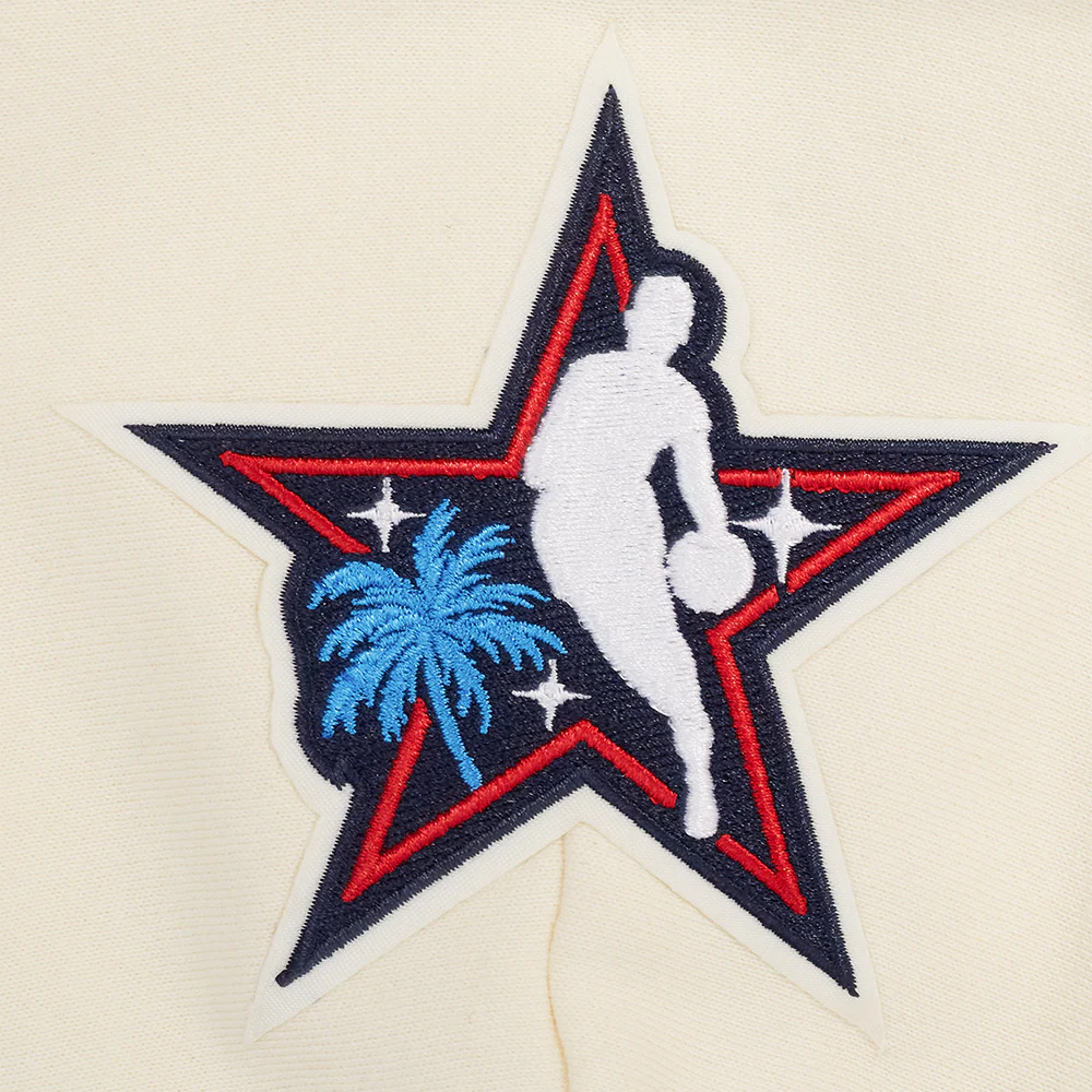 NBA ALL STAR 2026 MEN'S DROP SHOULDER FLC PO HOODIE (EGGSHELL) - Image 7