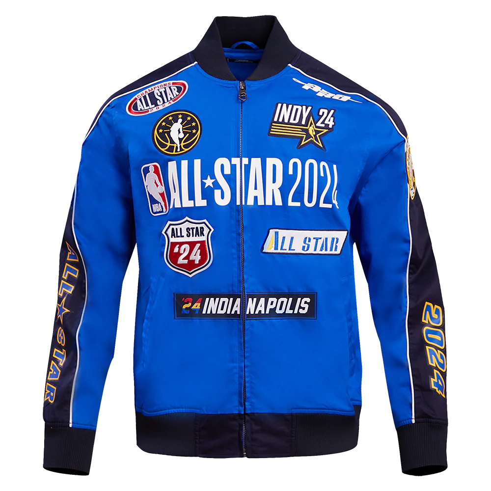 NBA ALL STAR GAME 2024 MEN'S TWILL JACKET (MIDNIGHT NAVY/ROYAL BLUE)
