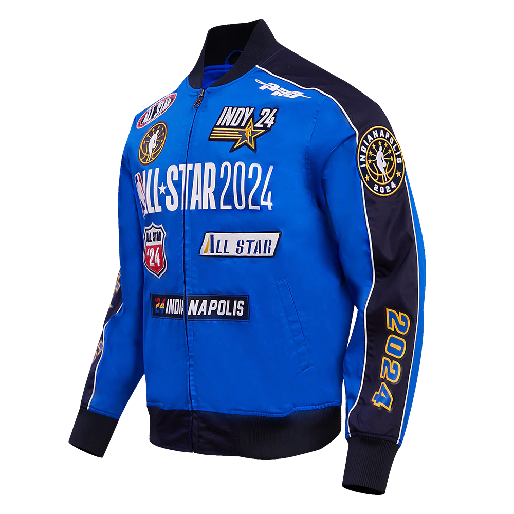 NBA ALL STAR GAME 2024 MEN'S TWILL JACKET (MIDNIGHT NAVY/ROYAL BLUE) - Image 2