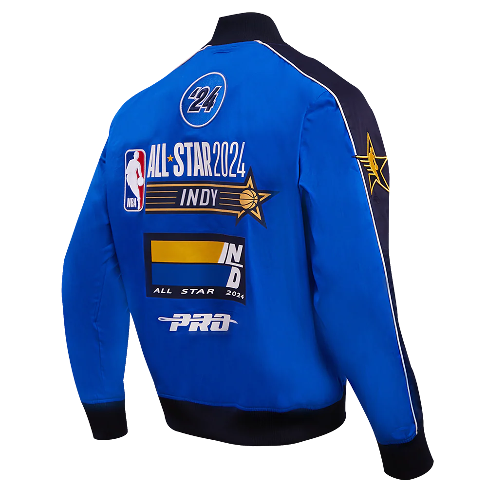 NBA ALL STAR GAME 2024 MEN'S TWILL JACKET (MIDNIGHT NAVY/ROYAL BLUE) - Image 4