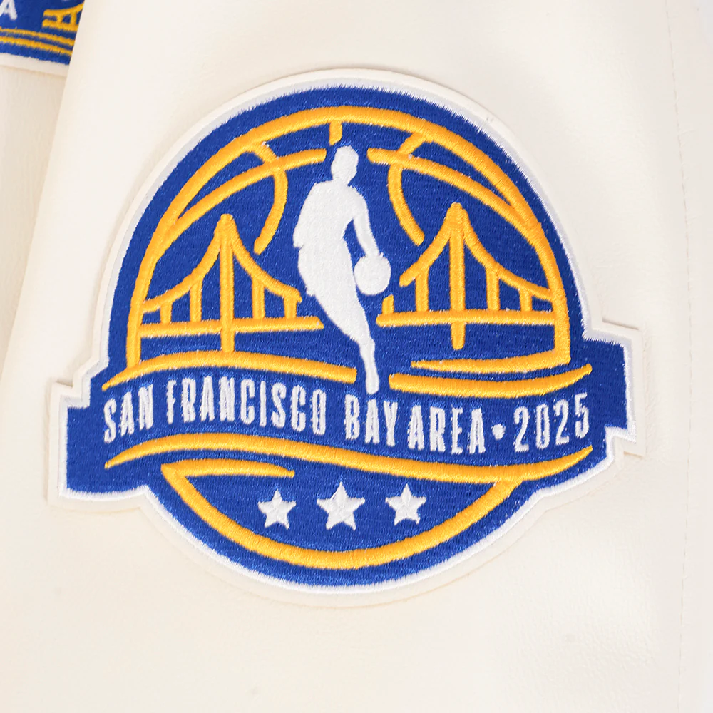 NBA ALL STAR 2025 MEN'S LEATHER JACKET (EGGSHELL) - Image 10