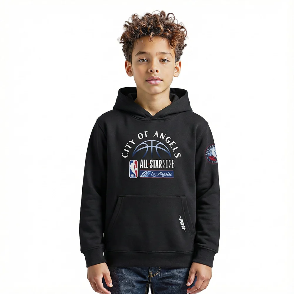 NBA ALL STAR 2026 BIG BOYS FLEECE PO HOODIE (BLACK)