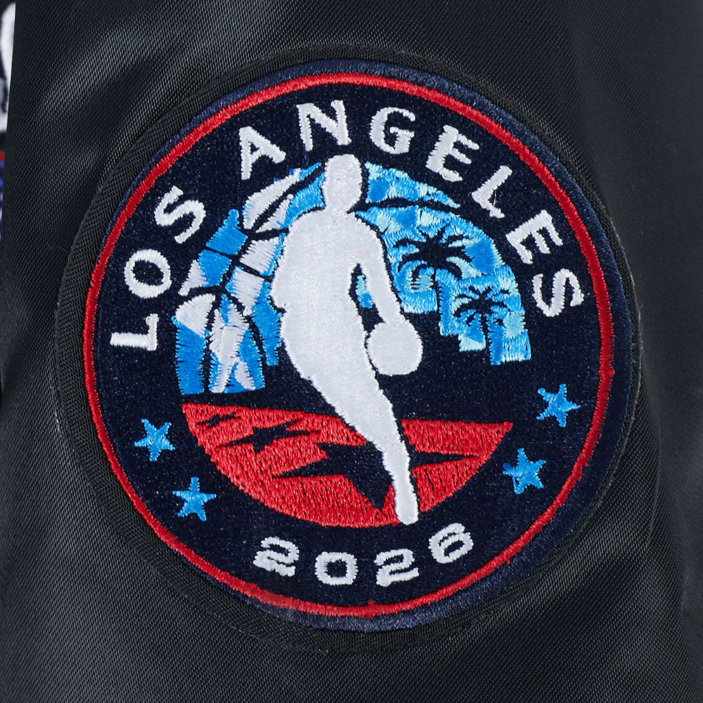 NBA ALL STAR 2026 BIG BOYS SUBLIMATED SATIN JACKET (BLACK/ROYAL BLUE/BLACK) - Image 8