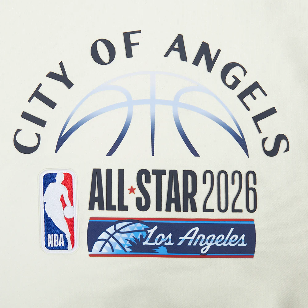 NBA ALL STAR 2026 WOMEN'S FLC CROPPED PO HOODIE (EGGSHELL) - Image 9