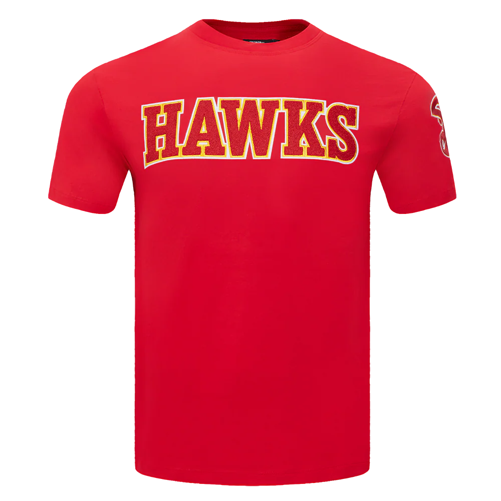NBA ATLANTA HAWKS CLASSIC CHENILLE MEN'S TEE (RED)
