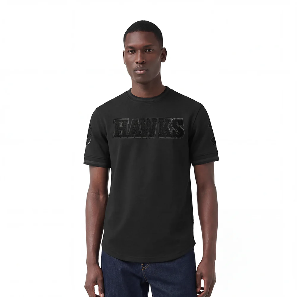 NBA ATLANTA HAWKS TRIPLE BLACK MEN'S TEE (TRIPLE BLACK)