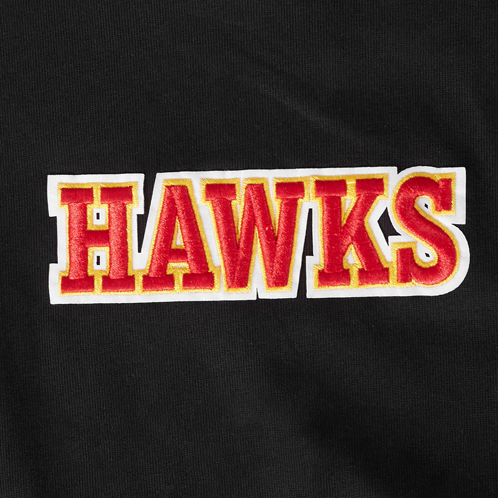 NBA ATLANTA HAWKS WINGSPAN MEN'S DROP SHOULDER LONG SLEEVE TEE (BLACK) - Image 8