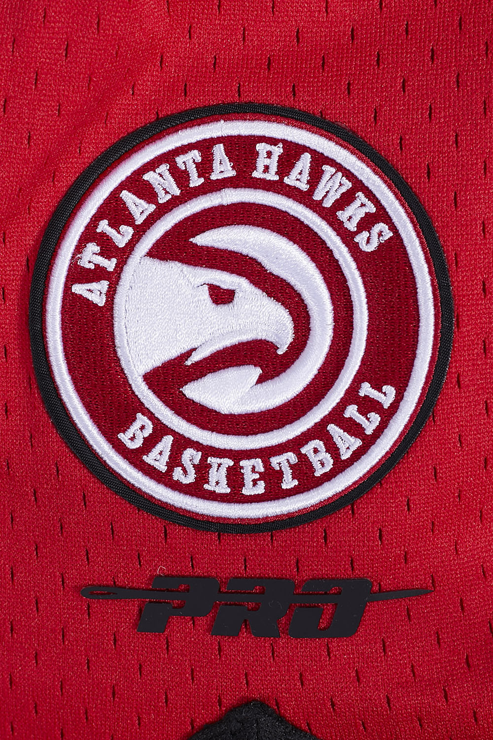 NBA ATLANTA HAWKS SCRIPT TAIL MEN'S DOUBLE KNIT 2.0 SHORT (BLACK/RED) - Image 5