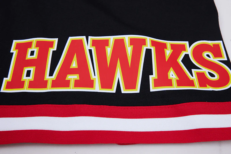 NBA ATLANTA HAWKS CLASSIC CHENILLE MEN'S SHORT (BLACK) - Image 7