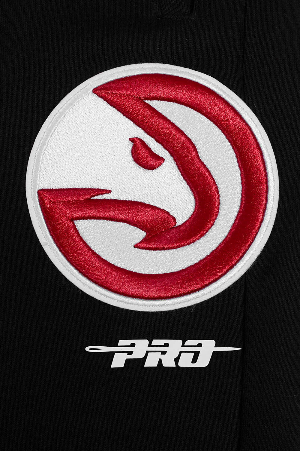 NBA ATLANTA HAWKS SCRIPT TAIL MEN'S RIB FLEECE SWEATPANT (BLACK/RED/BLACK) - Image 5