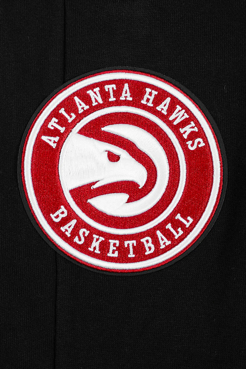 NBA ATLANTA HAWKS SCRIPT TAIL MEN'S RIB FLEECE SWEATPANT (BLACK/RED/BLACK) - Image 6