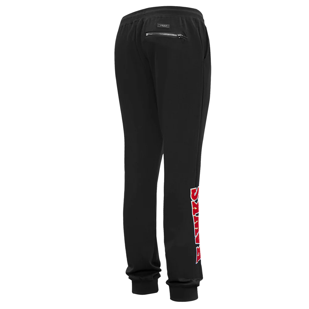 NBA ATLANTA HAWKS CLASSIC CHENILLE MEN'S JOGGER (BLACK) - Image 4
