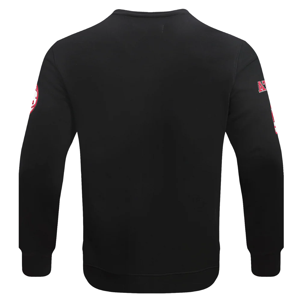 NBA ATLANTA HAWKS OLD ENGLISH MEN'S CREWNECK (BLACK) - Image 4