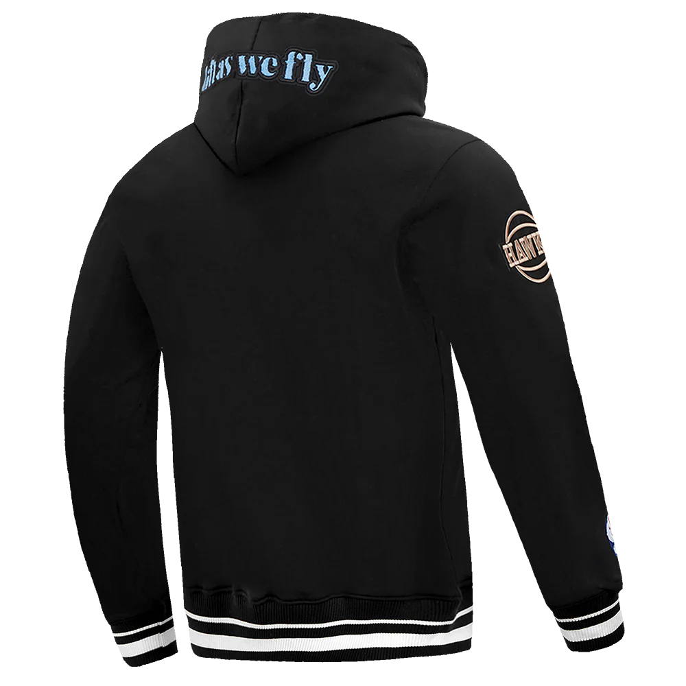 NBA ATLANTA HAWKS CITY EDITION 24-25 MEN'S RIB FLEECE PULLOVER HOODIE (BLACK) - Image 3