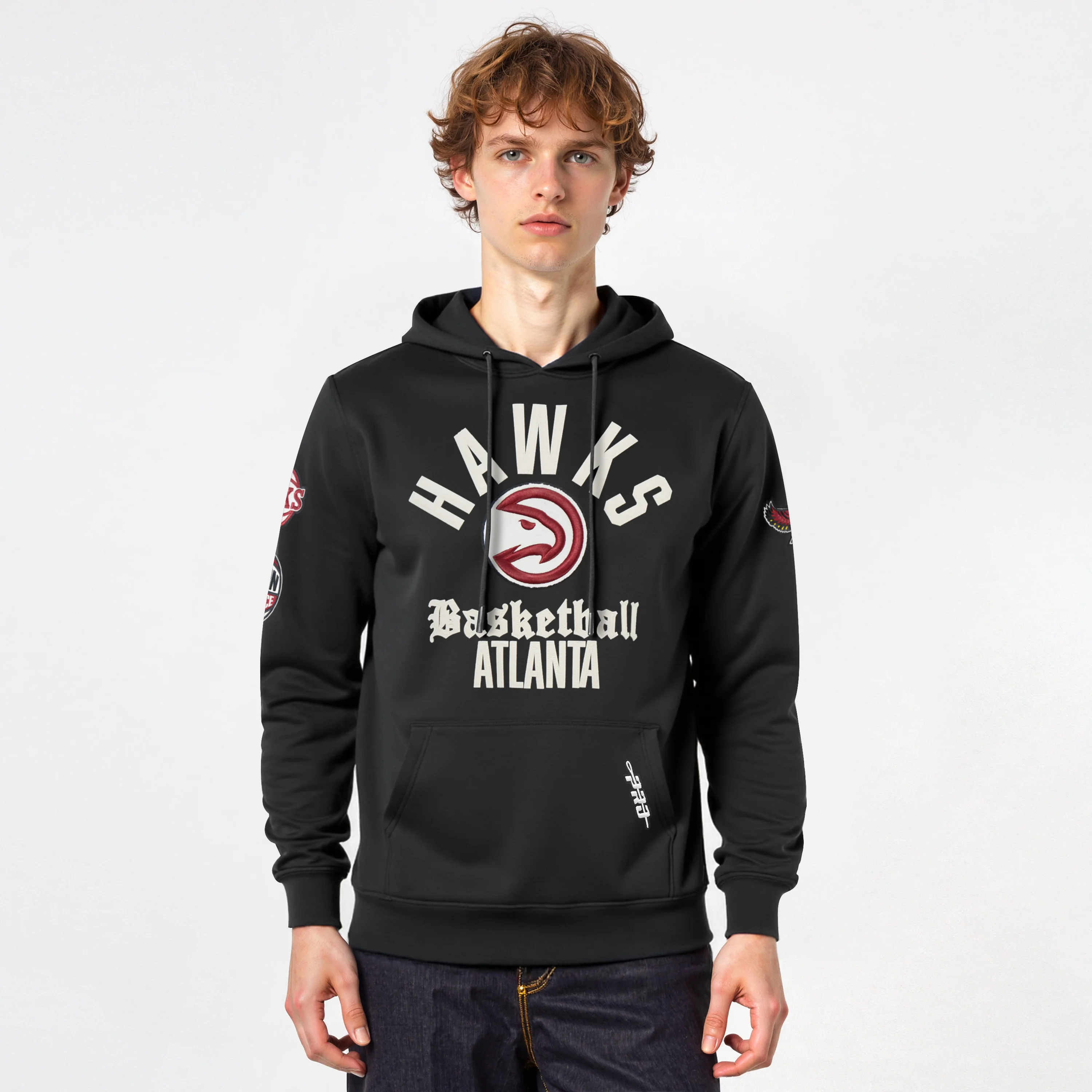 ATLANTA HAWKS MODERN ORIGINALS MEN'S FLC PO HOODIE (BLACK)