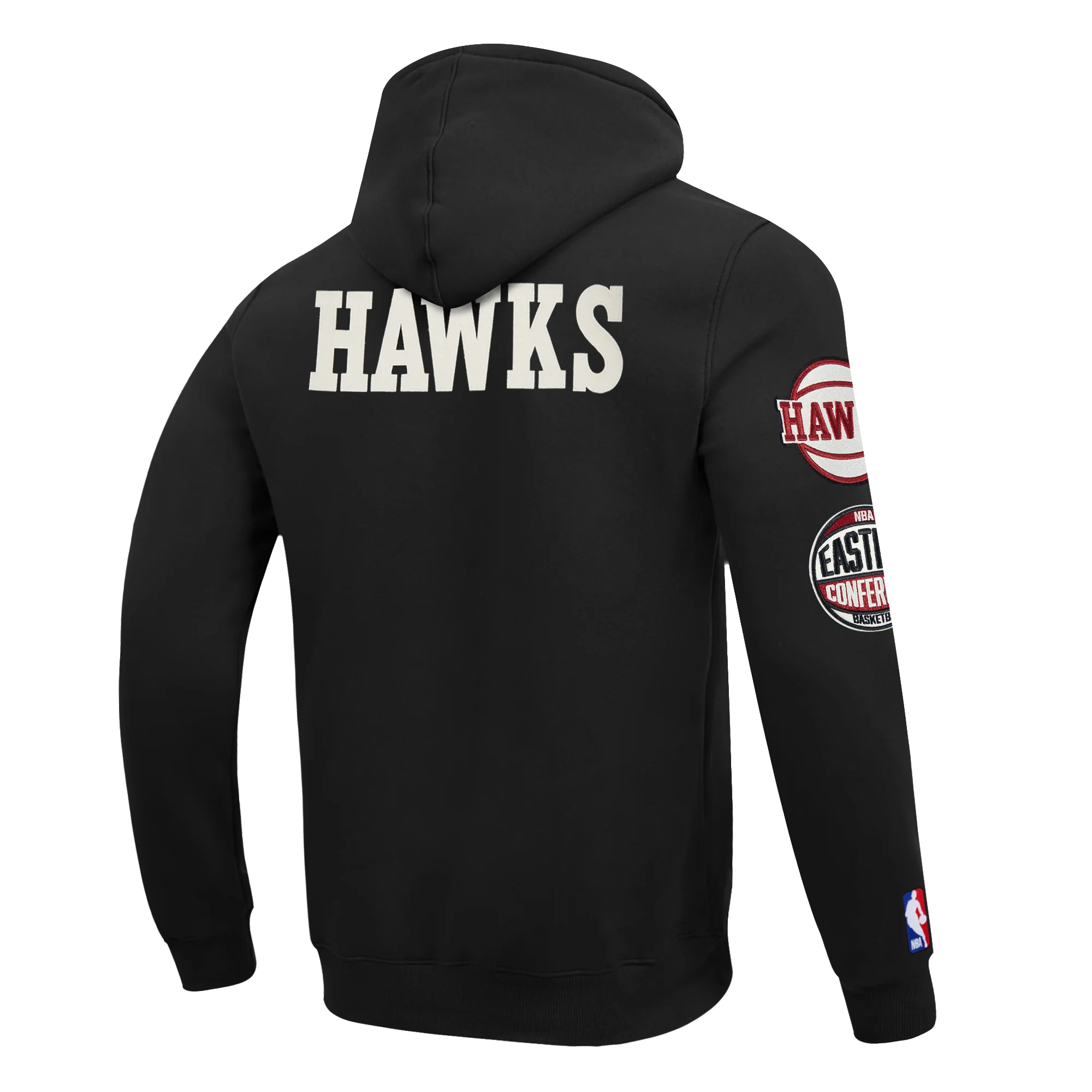 ATLANTA HAWKS MODERN ORIGINALS MEN'S FLC PO HOODIE (BLACK) - Image 4