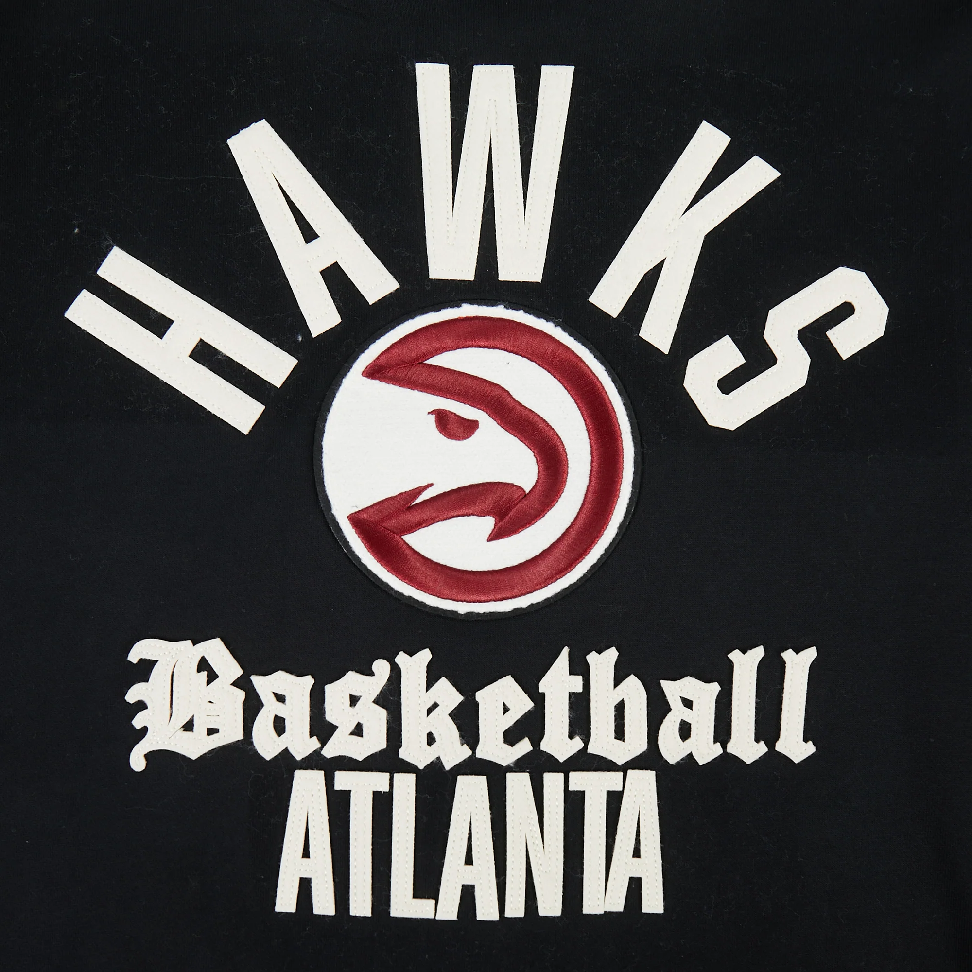 ATLANTA HAWKS MODERN ORIGINALS MEN'S FLC PO HOODIE (BLACK) - Image 6