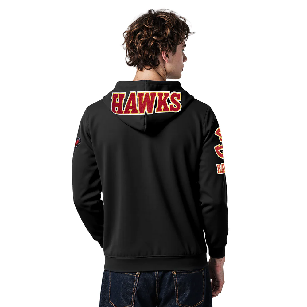 NBA ATLANTA HAWKS TRAE YOUNG #11 CLASSIC PNN MEN'S DK PO HOODIE (BLACK) - Image 2