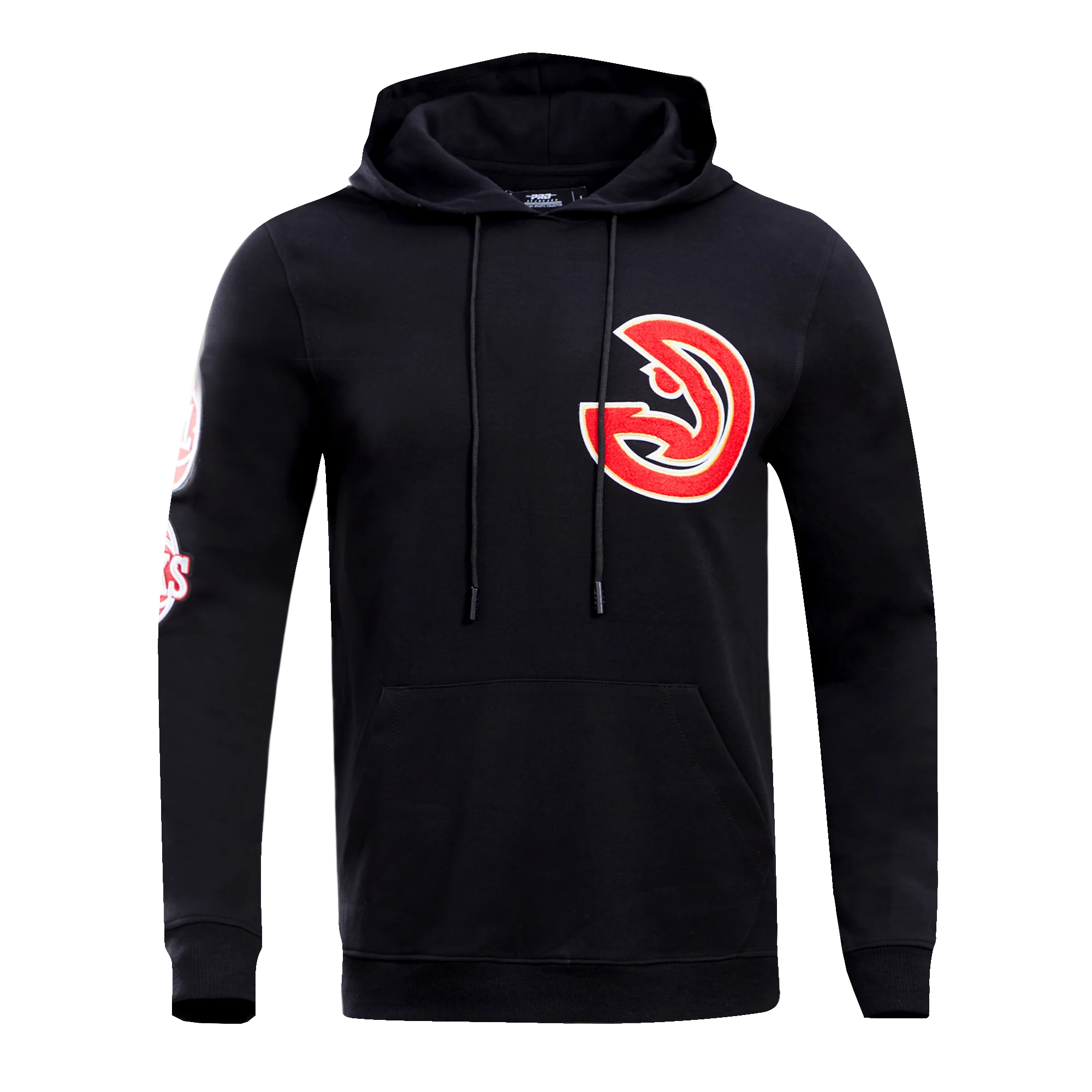 NBA ATLANTA HAWKS CLASSIC CHENILLE MEN'S PULLOVER HOODIE (BLACK)