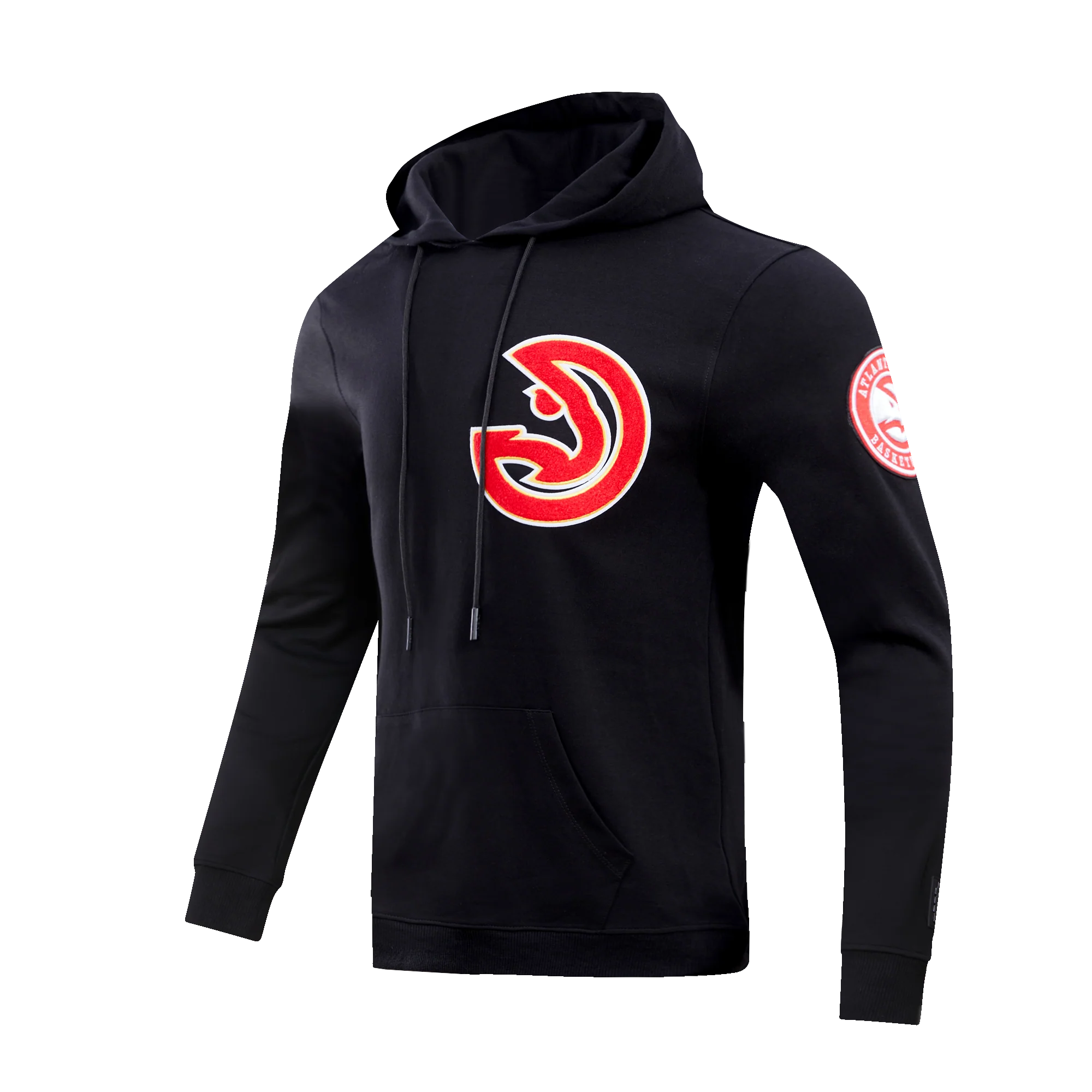 NBA ATLANTA HAWKS CLASSIC CHENILLE MEN'S PULLOVER HOODIE (BLACK) - Image 2