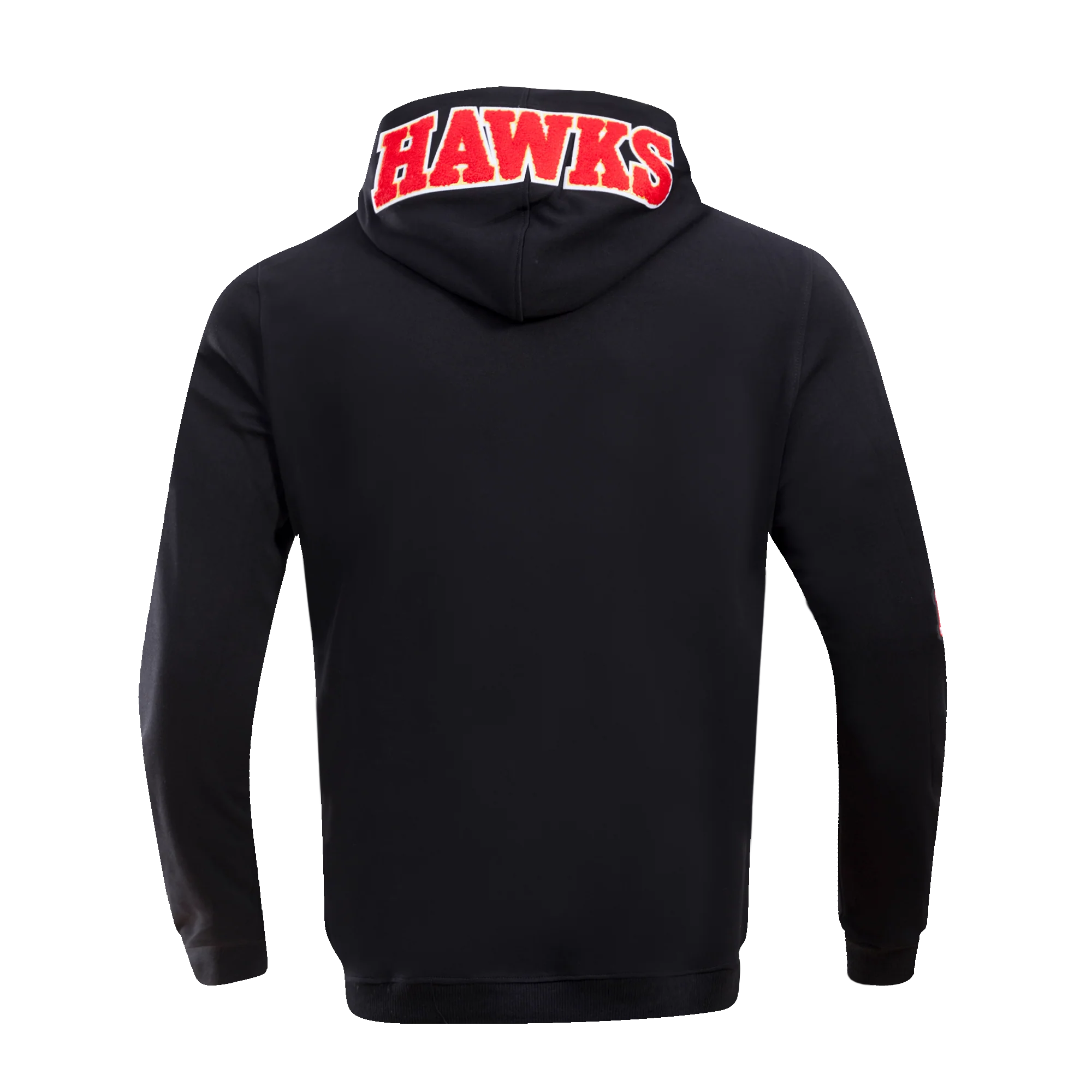 NBA ATLANTA HAWKS CLASSIC CHENILLE MEN'S PULLOVER HOODIE (BLACK) - Image 3