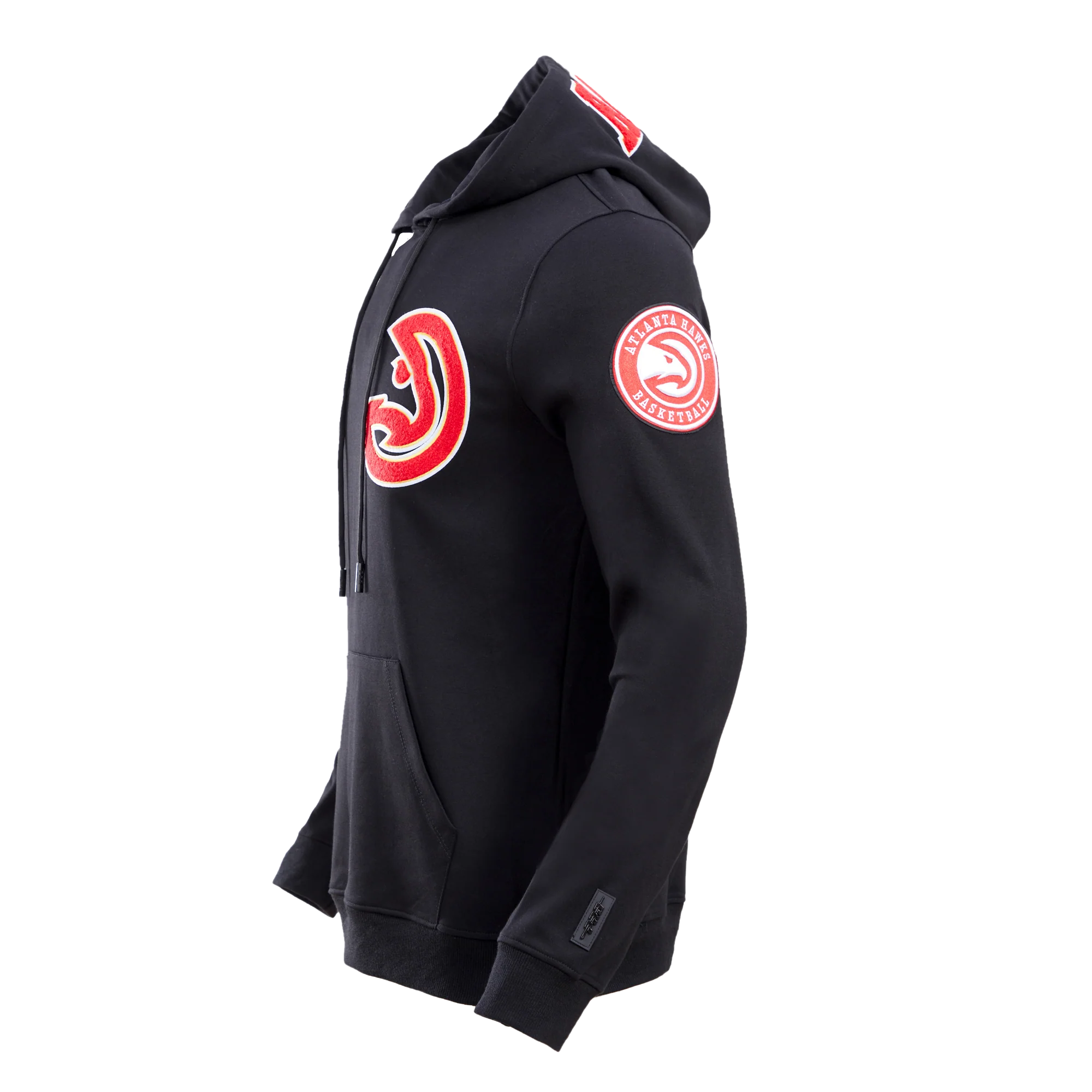 NBA ATLANTA HAWKS CLASSIC CHENILLE MEN'S PULLOVER HOODIE (BLACK) - Image 5