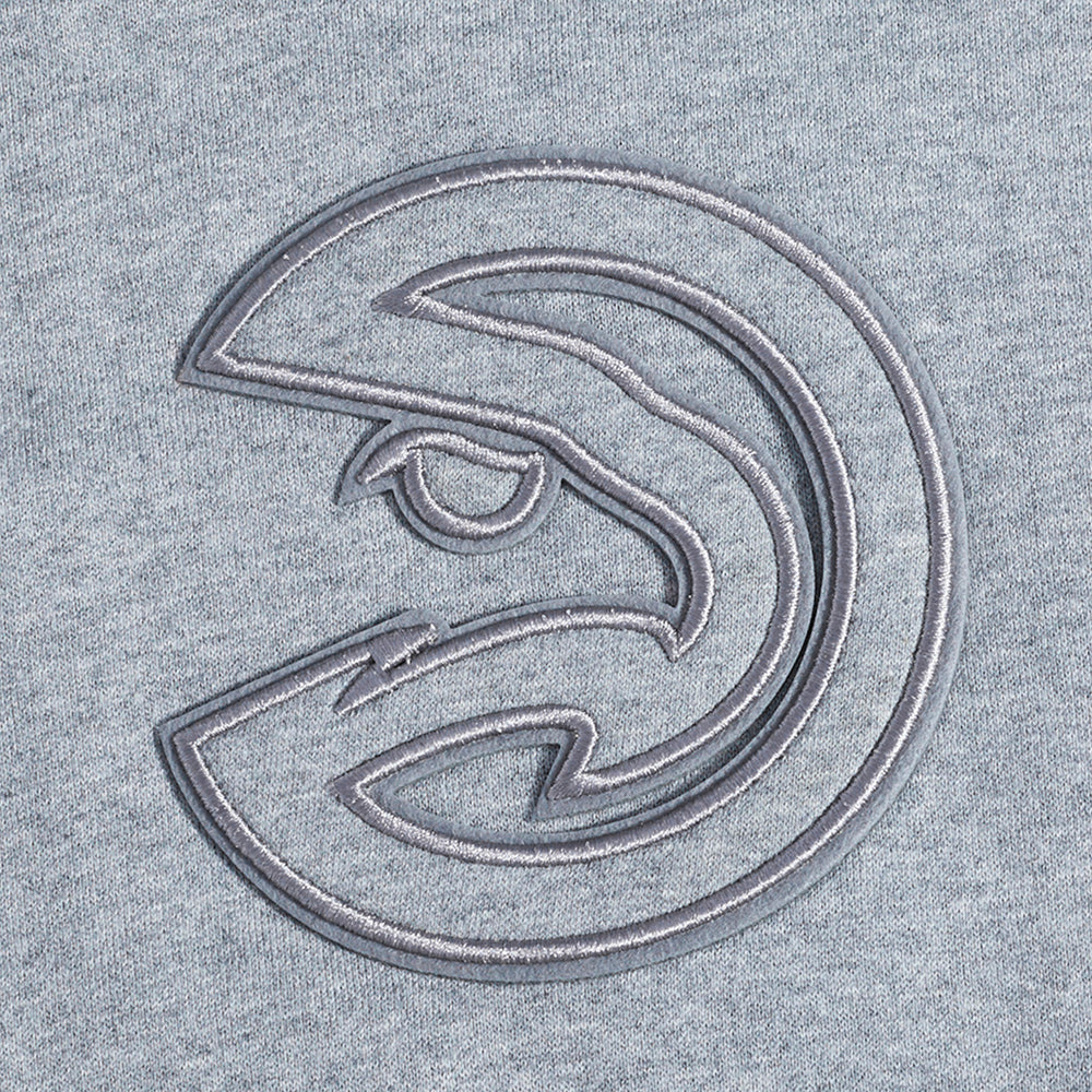 NBA ATLANTA HAWKS NEUTRAL MEN'S DROP SHOULDER PULLOVER HOODIE (DARK HEATHER GRAY) - Image 7