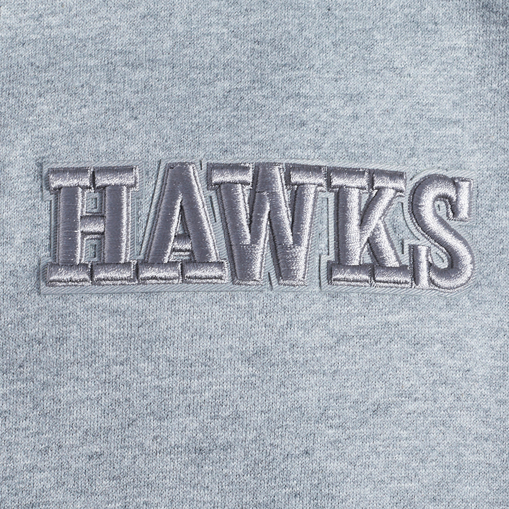 NBA ATLANTA HAWKS NEUTRAL MEN'S DROP SHOULDER PULLOVER HOODIE (DARK HEATHER GRAY) - Image 9