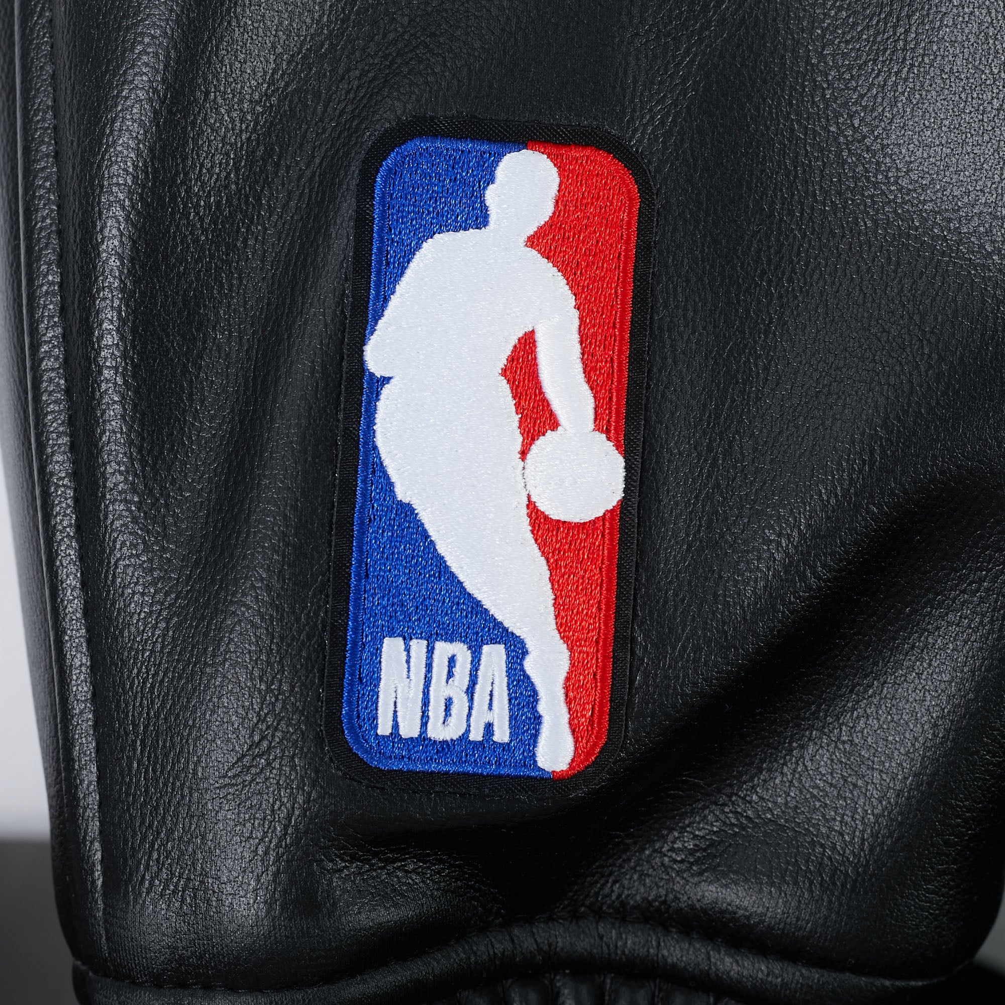 NBA ATLANTA HAWKS MODERN ORIGINALS MEN'S LEATHER VARSITY JACKET (JET BLACK) - Image 5