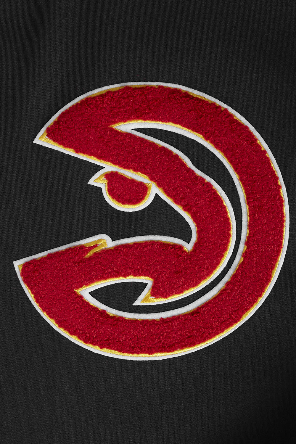 NBA ATLANTA HAWKS CLASSIC MEN'S DOUBLE KNIT TRACK JACKET (BLACK) - Image 5
