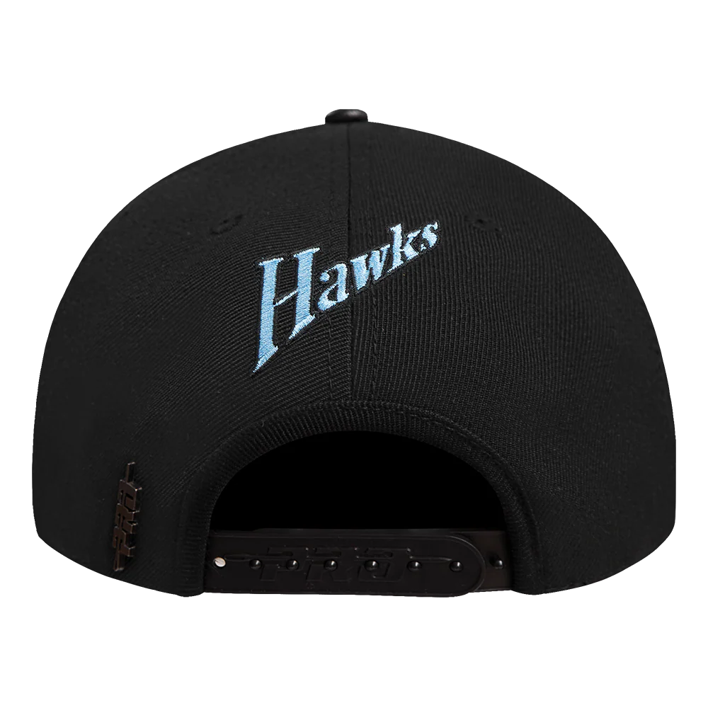 NBA ATLANTA HAWKS CITY EDITION 24-25 PINCH FRONT SNAPBACK HAT (BLACK) - Image 4
