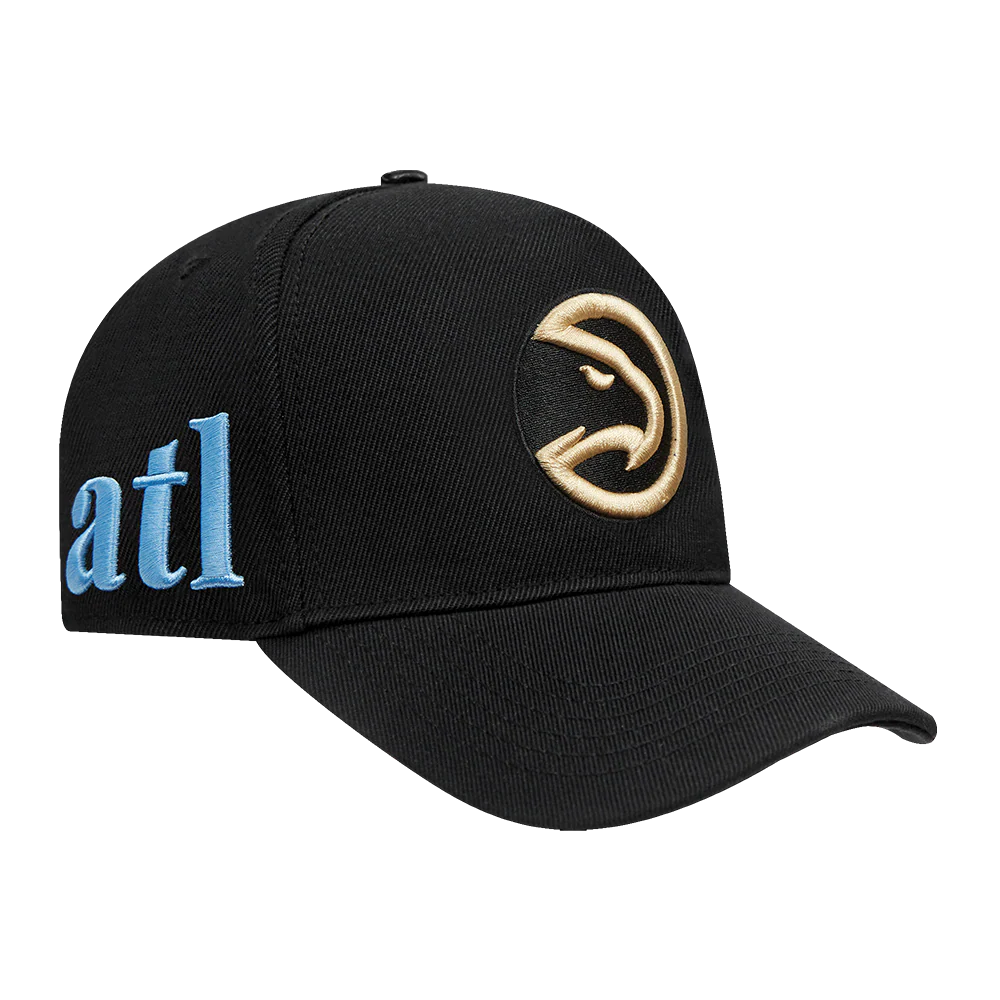 NBA ATLANTA HAWKS CITY EDITION 24-25 PINCH FRONT SNAPBACK HAT (BLACK) - Image 5