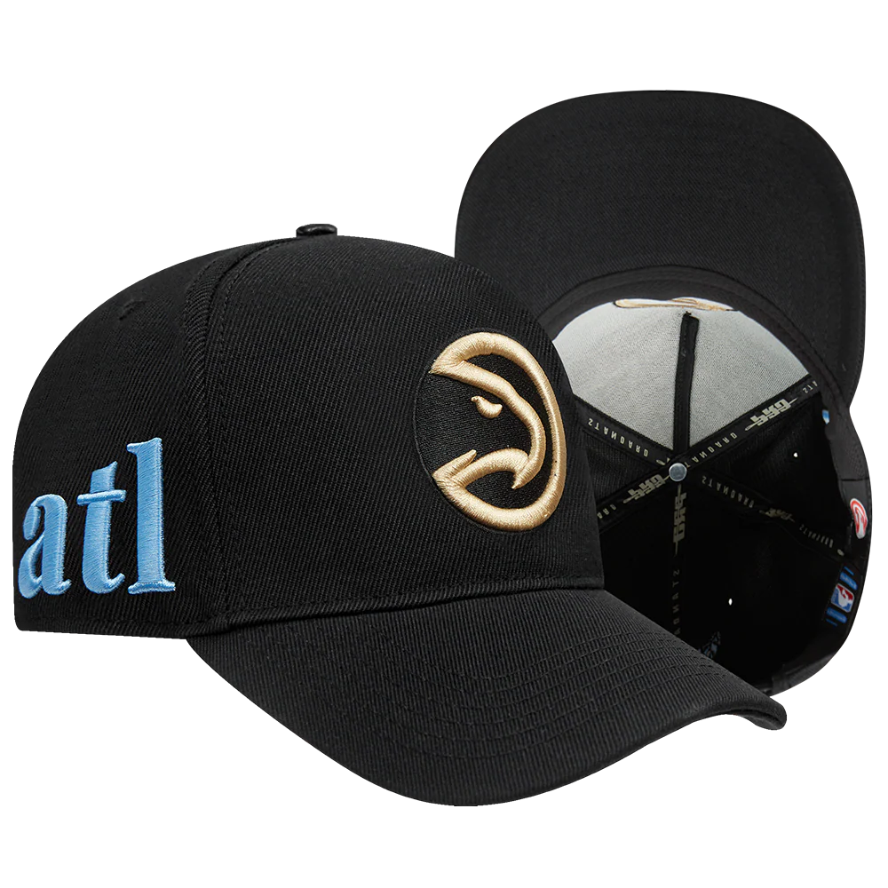NBA ATLANTA HAWKS CITY EDITION 24-25 PINCH FRONT SNAPBACK HAT (BLACK) - Image 7