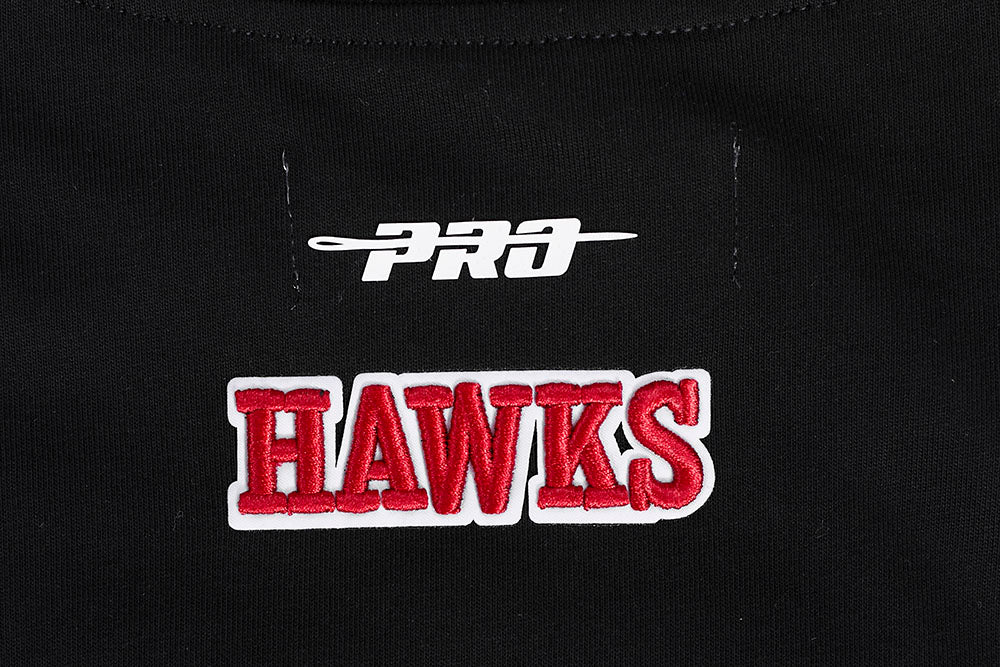 NBA ATLANTA HAWKS SCRIPT TAIL WOMEN'S BOYFRIEND TEE (BLACK) - Image 6