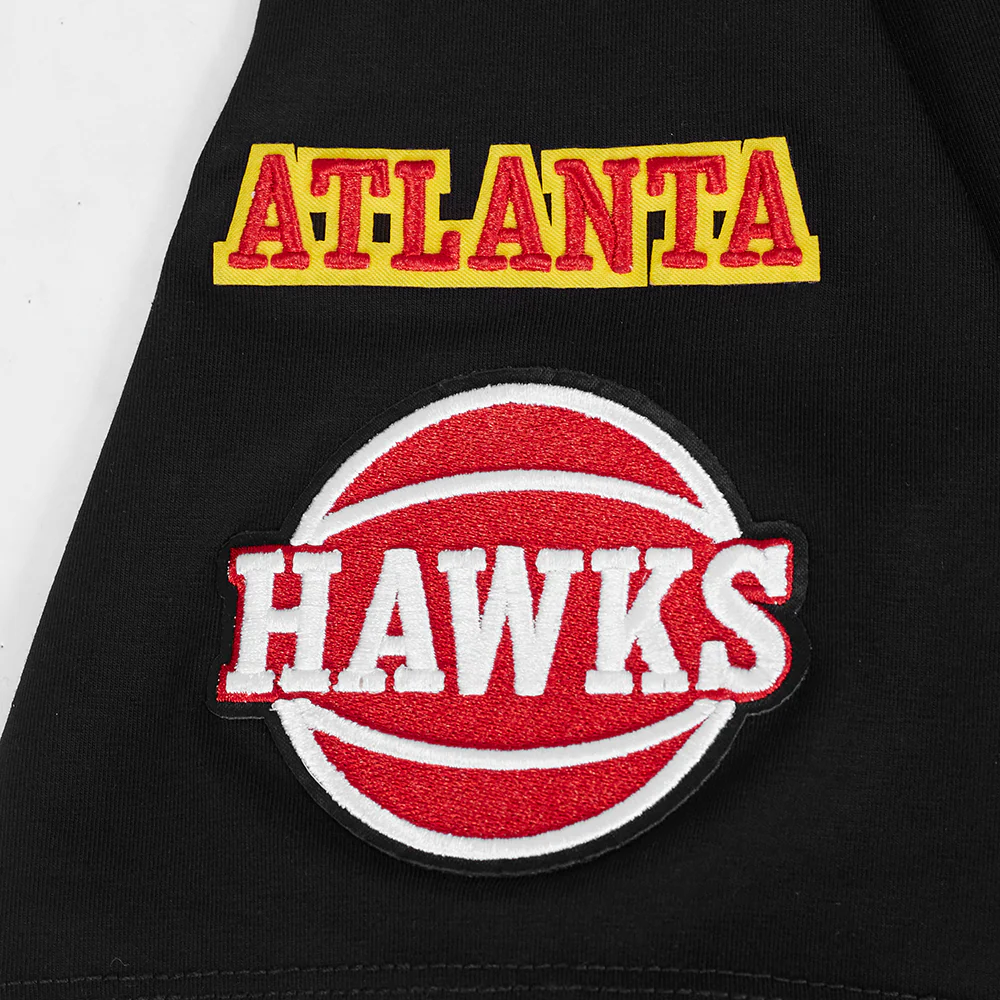 NBA ATLANTA HAWKS MASHUP WOMEN'S BOXY TEE (BLACK) - Image 6