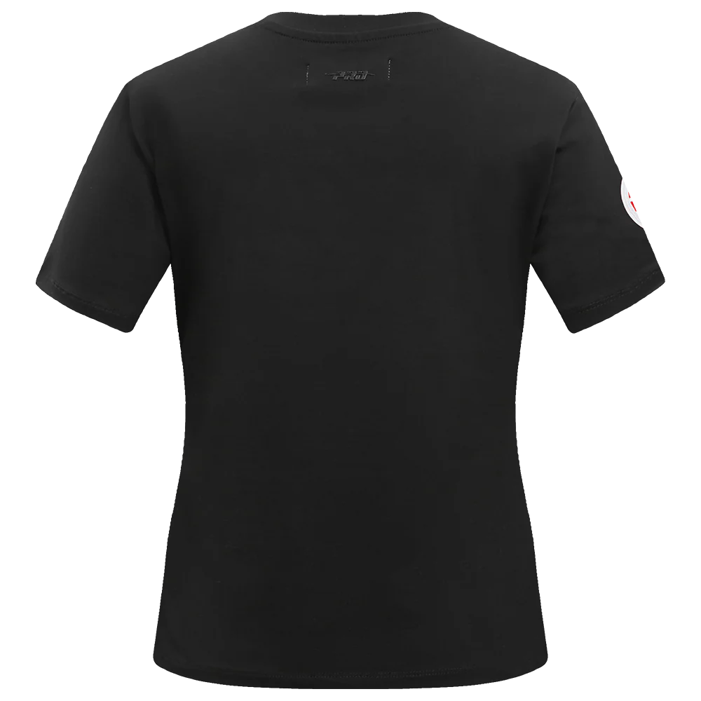 NBA ATLANTA HAWKS CLASSIC SHORT SLEEVE WOMEN'S SLIM FIT TEE (BLACK) - Image 3