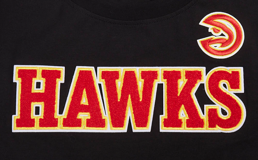 NBA ATLANTA HAWKS CLASSIC SHORT SLEEVE WOMEN'S SLIM FIT TEE (BLACK) - Image 5