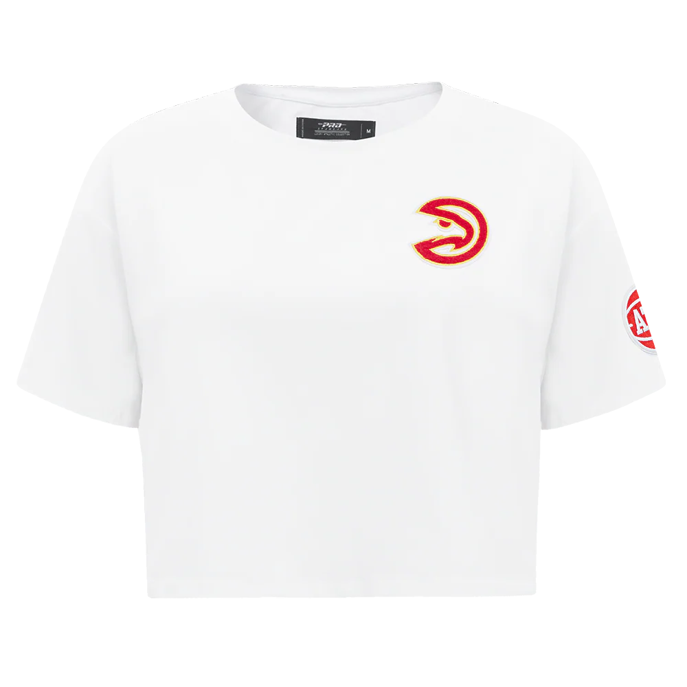 NBA ATLANTA HAWKS CLASSIC WOMEN'S BOXY TEE (WHITE)