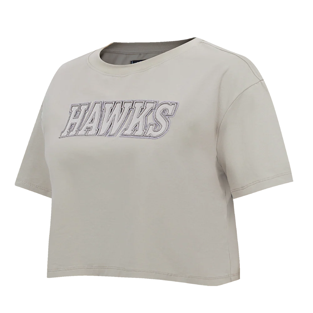 NBA ATLANTA HAWKS NEUTRAL WOMEN'S BOXY TEE (TAUPE) - Image 2