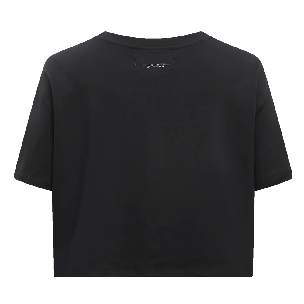 NBA ATLANTA HAWKS RETRO CLASSIC WOMEN'S BOXY TEE (BLACK) - Image 6