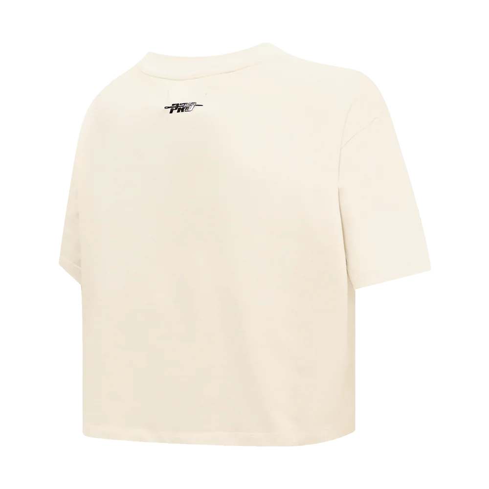 NBA ATLANTA HAWKS RETRO CLASSIC WOMEN'S BOXY TEE (EGGSHELL) - Image 3