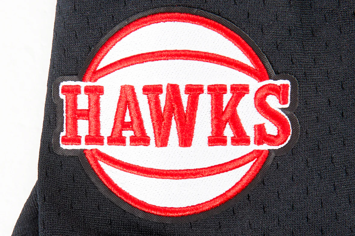 NBA ATLANTA HAWKS CLASSIC BIG BOYS SHORT SLEEVE MESH TEE (BLACK/RED) - Image 7
