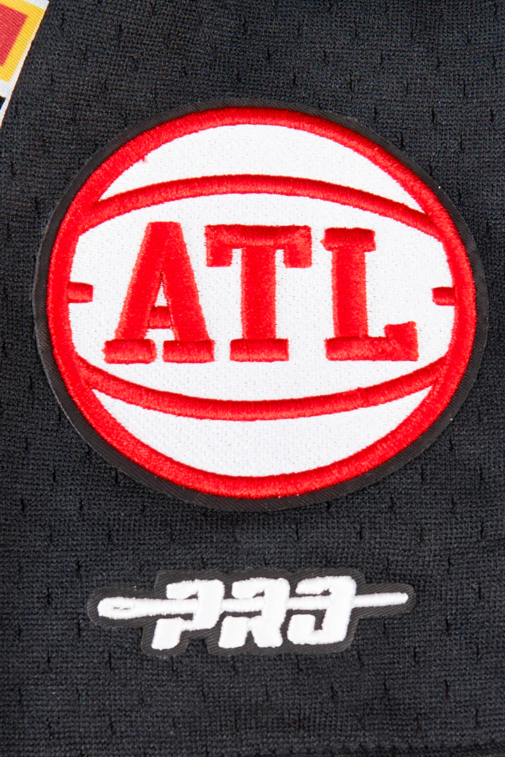 NBA ATLANTA HAWKS CLASSIC BIG BOYS SHORT SLEEVE MESH TEE (BLACK/RED) - Image 8