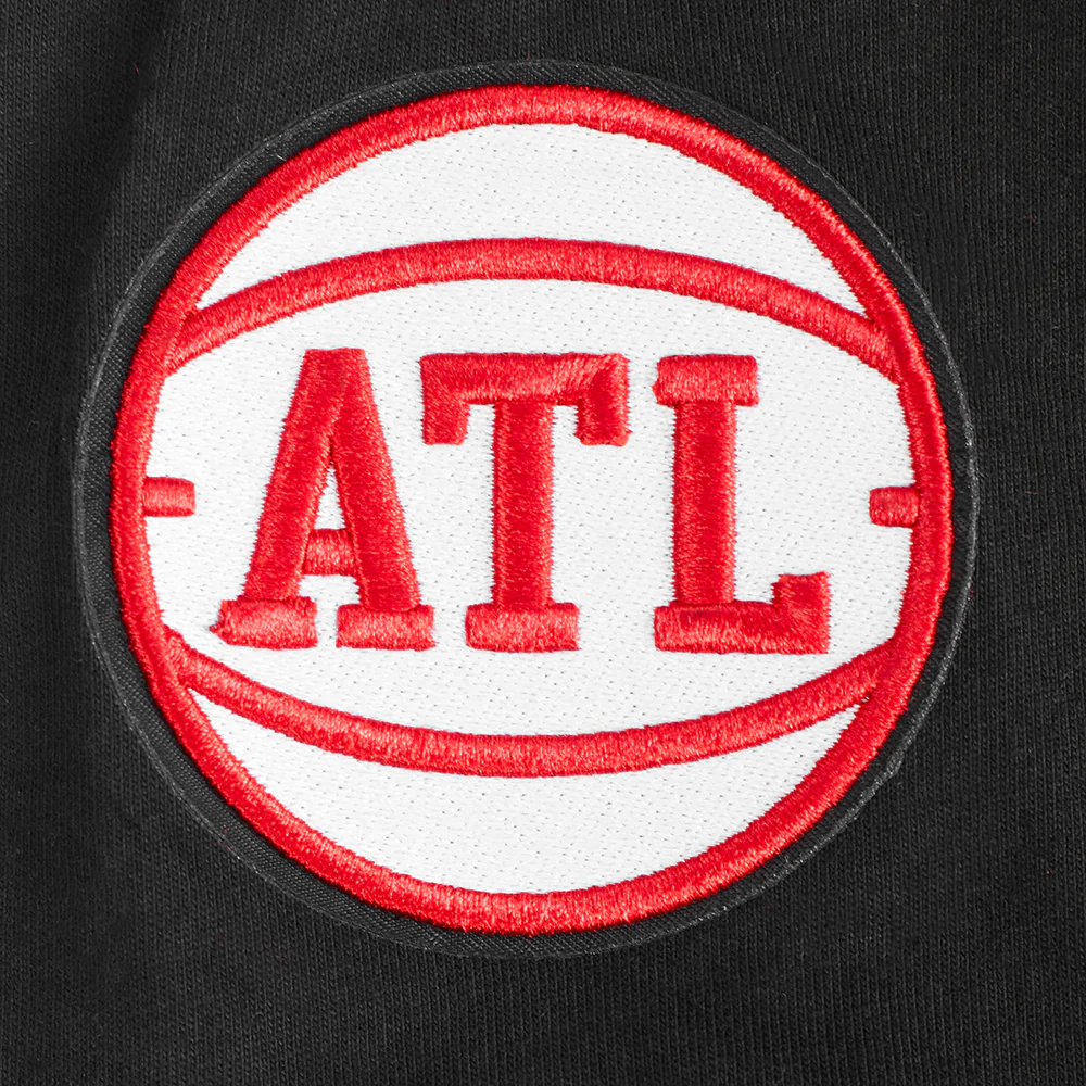 NBA ATLANTA HAWKS CLASSIC BIG BOY'S SS STRIPED RIB TEE (BLACK/RED) - Image 5