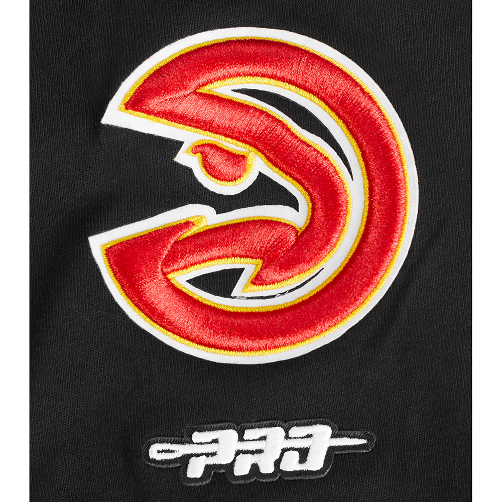 NBA ATLANTA HAWKS CLASSIC BIG BOY'S SS STRIPED RIB TEE (BLACK/RED) - Image 7