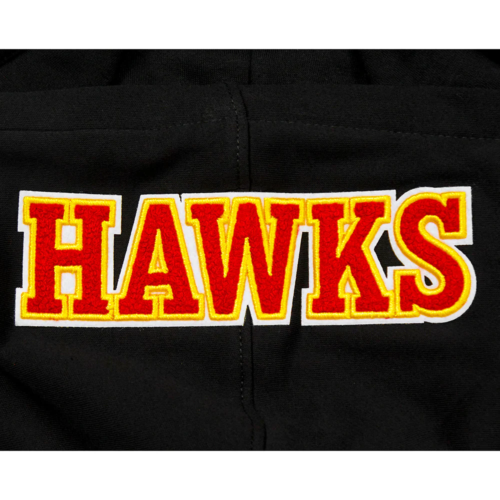 NBA ATLANTA HAWKS CLASSIC BIG BOY'S FLC PO HOODIE (BLACK) - Image 7